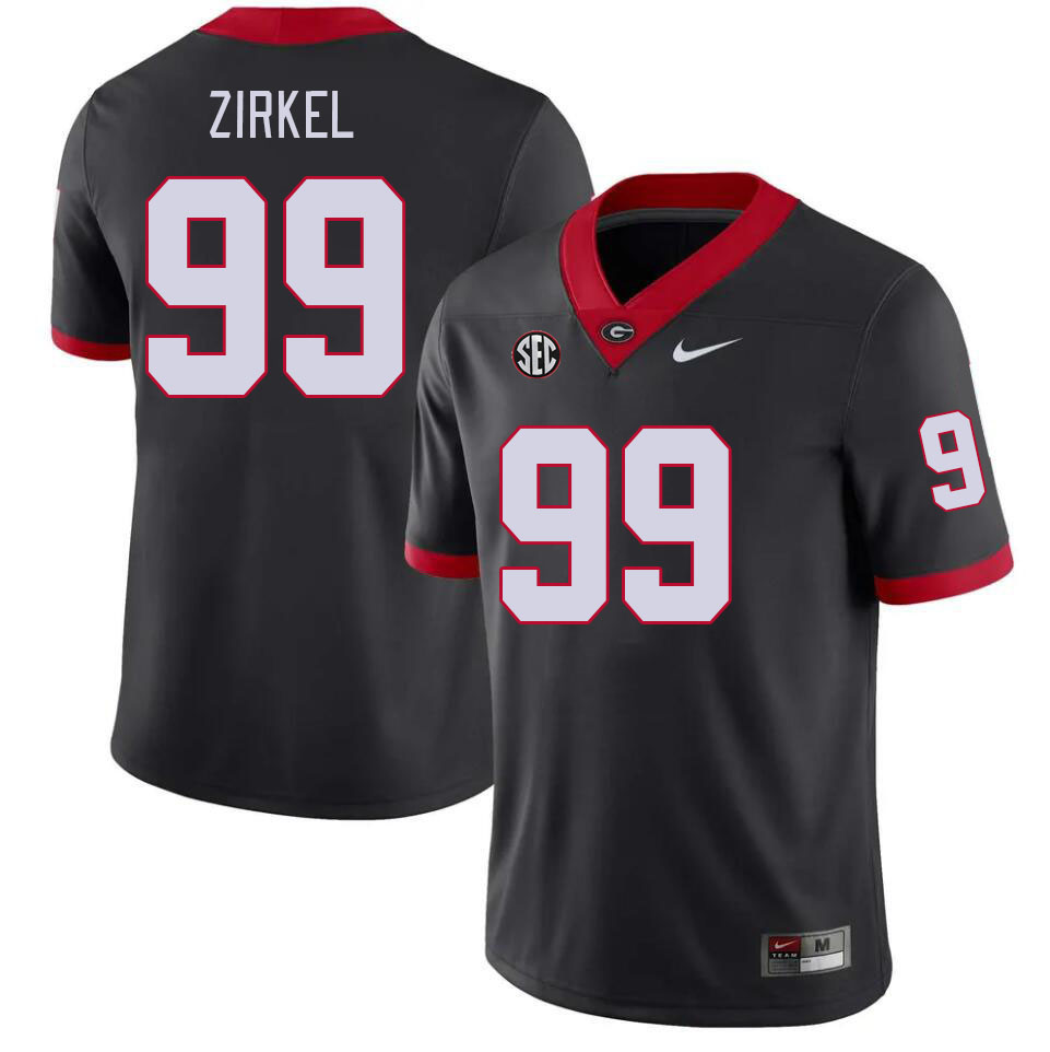 Georgia Bulldogs Men's Jared Zirkel #99 Black Stitched College UGA Football Jersey 23JP012LQ